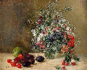 Anna Munthe-Norstedt Still Life with Flowers and Fruits oil painting on canvas
